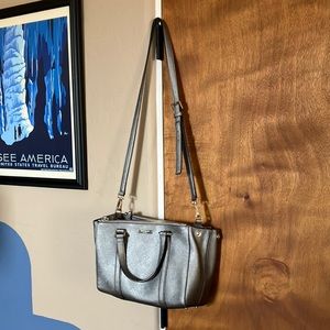 Silver Kate Spade ♠️ Satchel with long strap